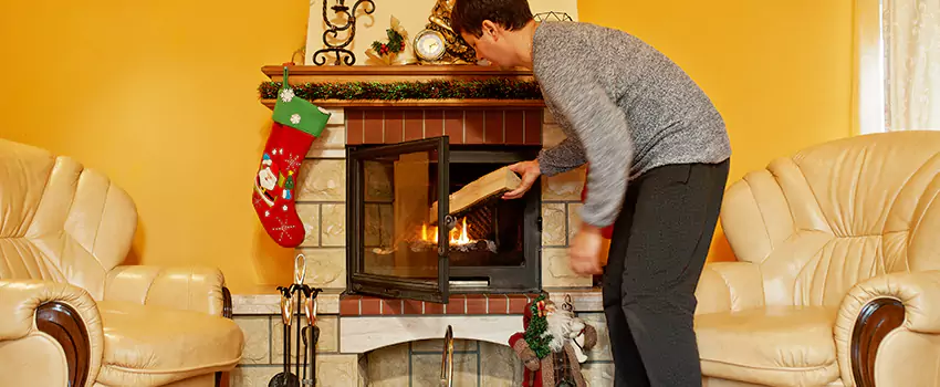 Rusted Metal Fireplace Restoration in Isla Vista, California